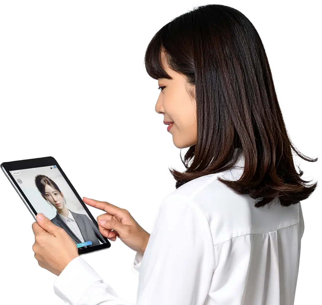 貴社データを学習させたデモを無料で体験できます