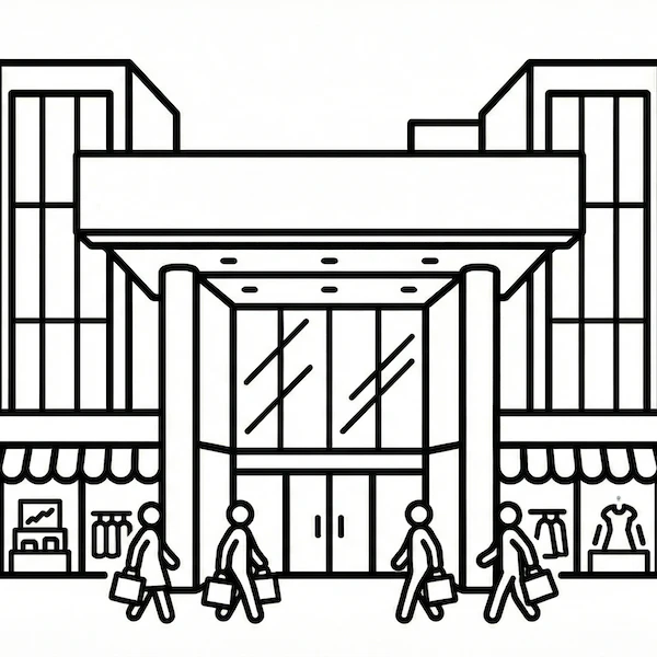 ショッピングモールのアイコン